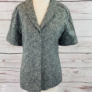 Boxy Short-Sleeve Heather Gray Top